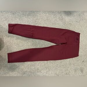 Lululemon Wunder Train High-Rise Leggings in Red Merlot Size 10, 28 inseam.